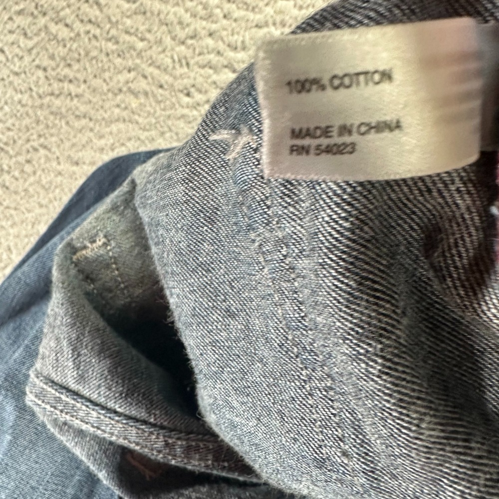 Vintage Banana Republic Jeans Men's 34x32 Blue Cotton Denim Straight Workwear - Picture 6 of 10